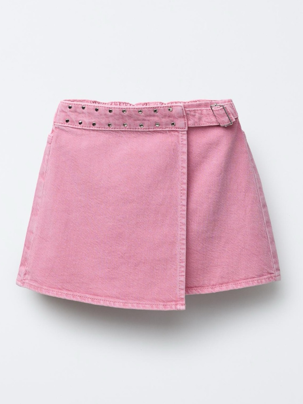 ZARA Pink Studded Buckle Mini Skirt